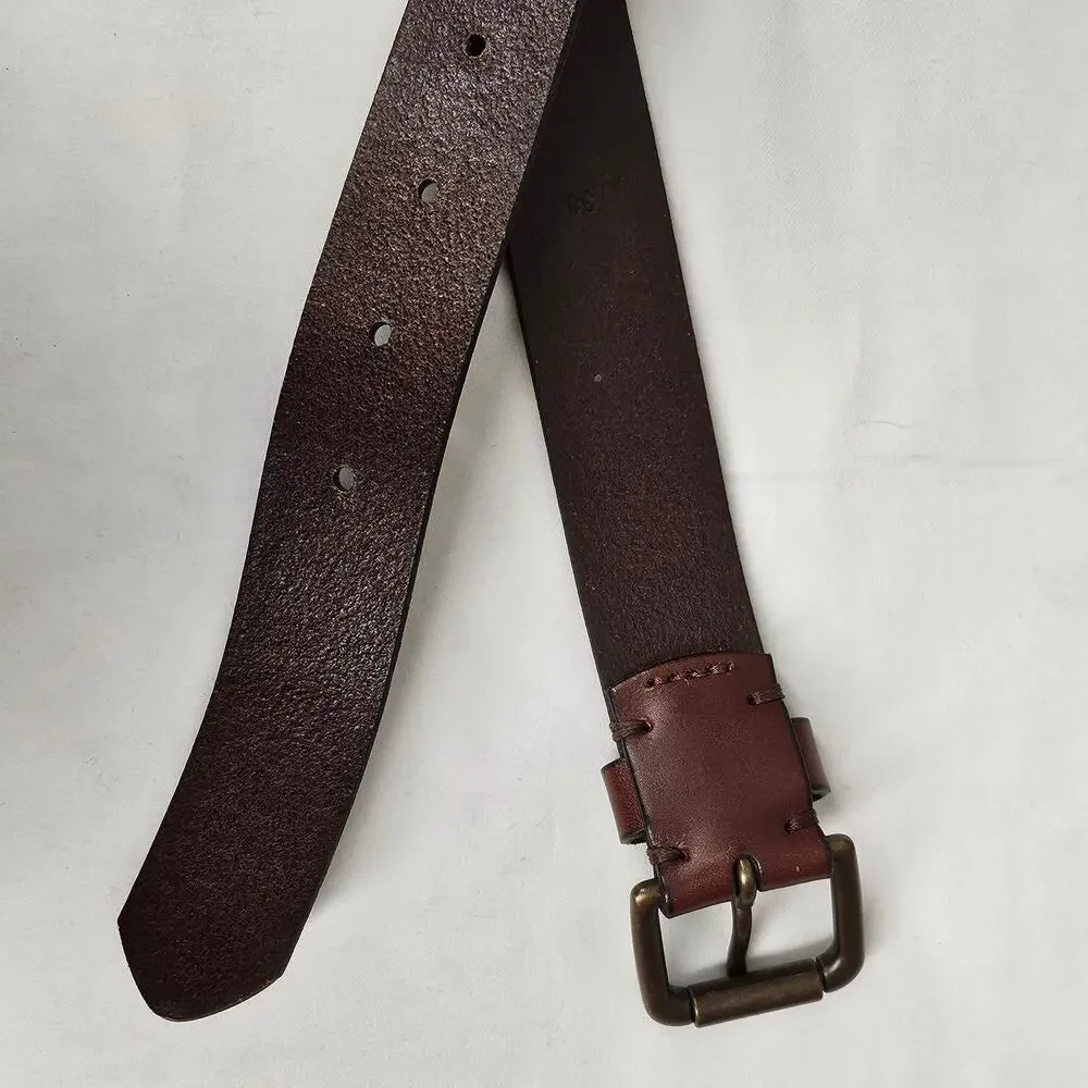 J.CREW BROWN LEATHER BELT – STYLE BW730 – 100% LEATHER – 38–42